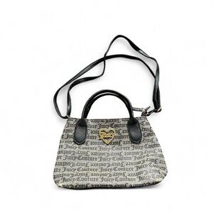 Juicy Couture black and gray handbag with gold heart #y2k #glamour Some scuffs